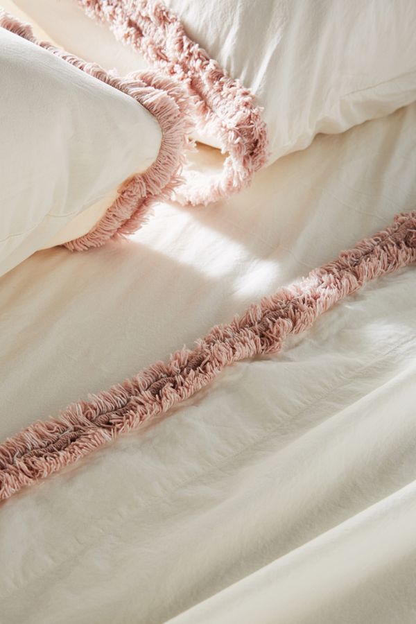 Fringed Pasha Percale Sheet Set Anthropologie