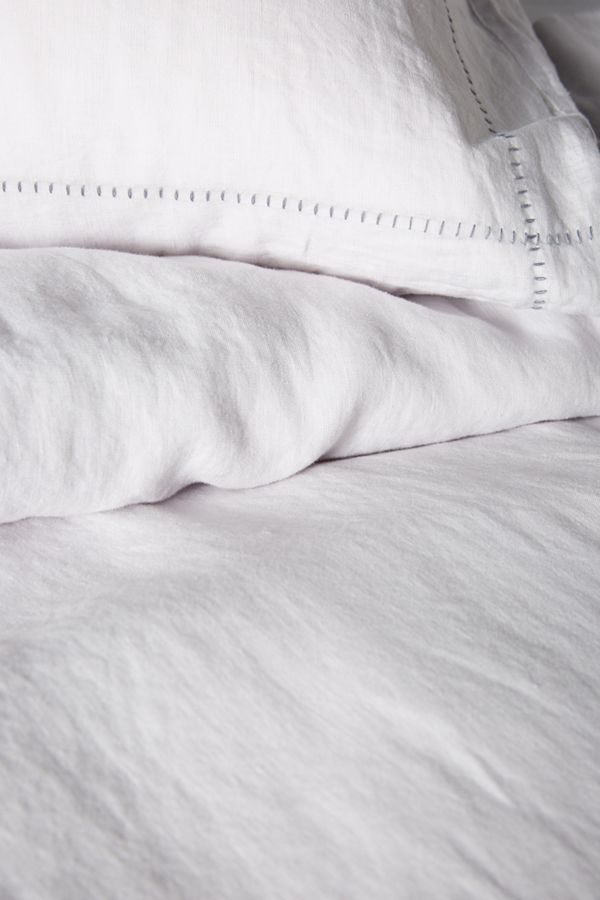 Stitched Linen Duvet Cover Anthropologie