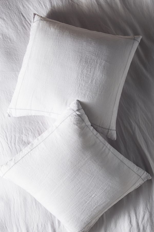 Stitched Linen Euro Sham Anthropologie