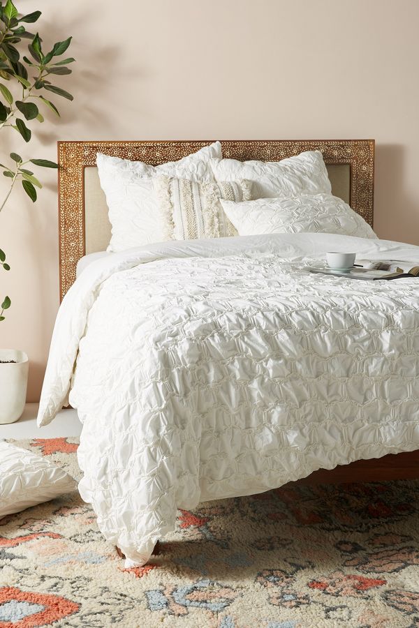 Ruched Hampshire Duvet Cover Anthropologie