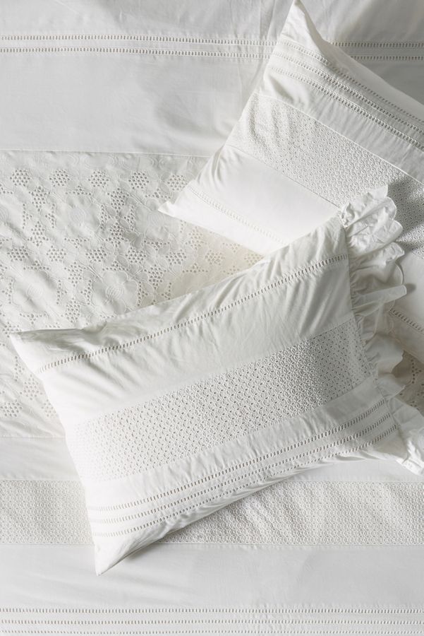 Corrine Eyelet Pillowcases Anthropologie Uk