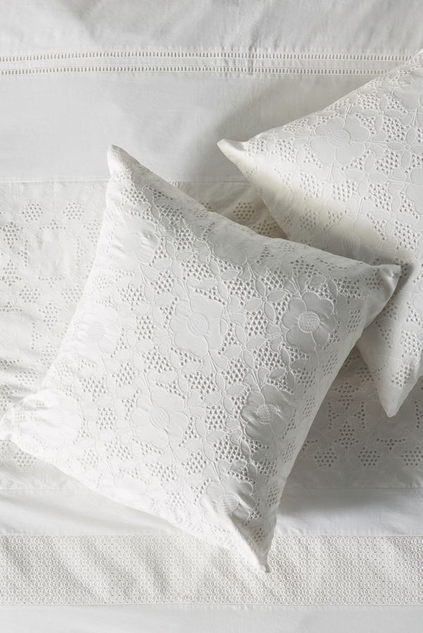 Corrine Eyelet Square Pillowcase Anthropologie Uk