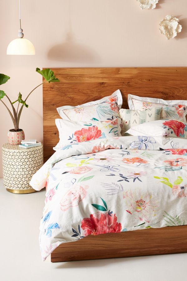 Alicia Galer Sketched Petalwork Duvet Cover Anthropologie