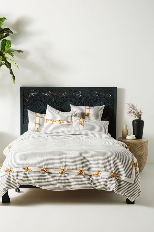 Woven Carter Stripe Duvet Cover Anthropologie