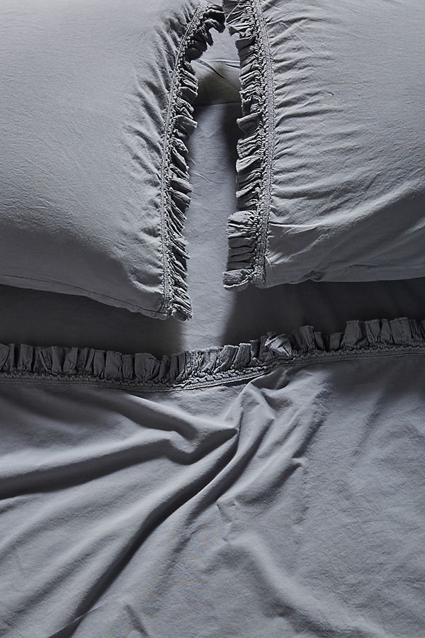 Slide View: 1: Washed Percale Adina Sheet Set