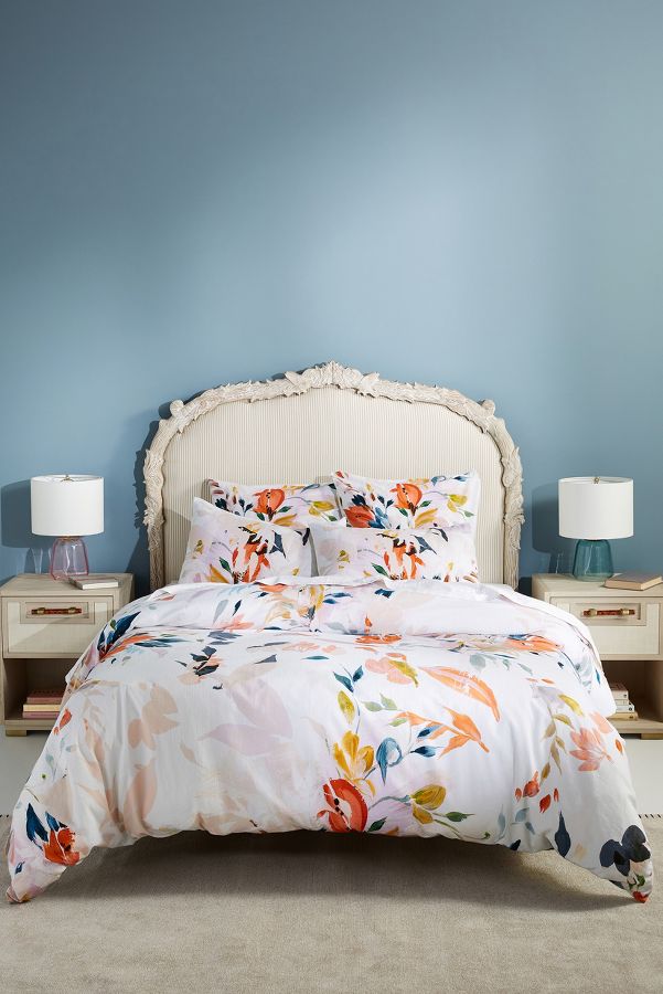 Slide View: 1: Bryony Cotton Slub Printed Duvet Cover