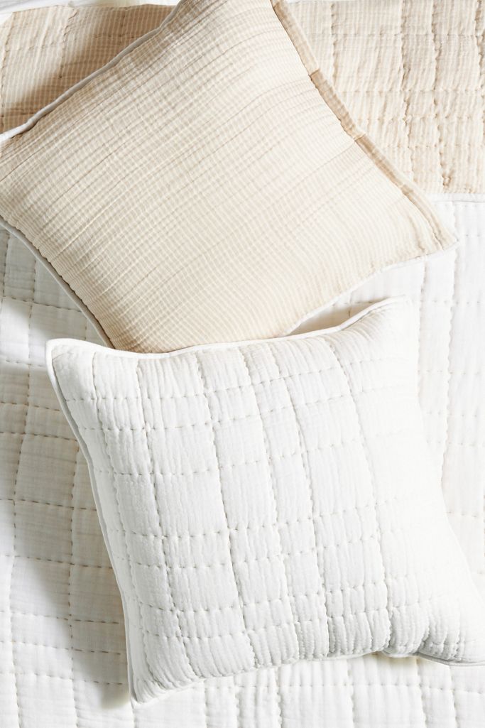 Reversible Airy Gauze Quilted Euro Sham Anthropologie