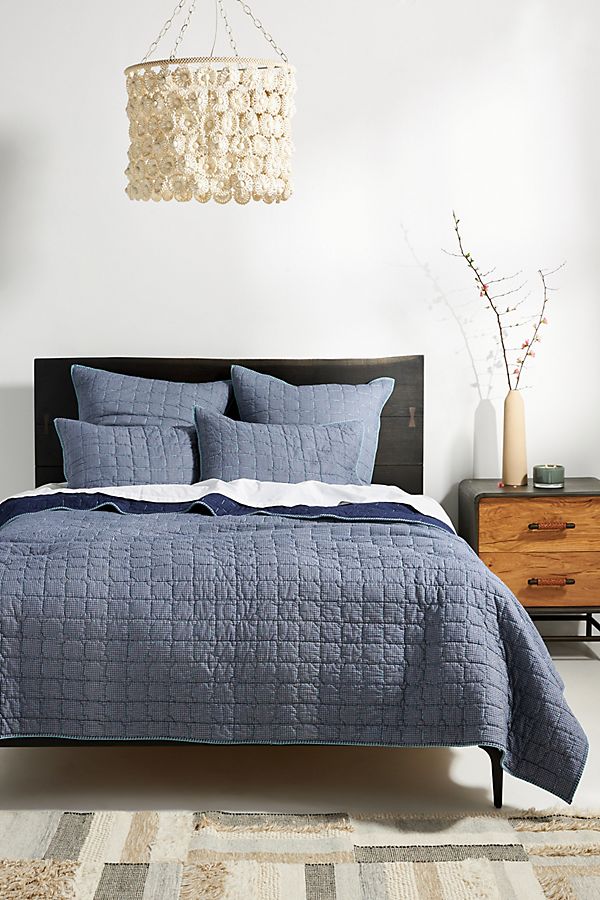 Slide View: 1: Kantha-Stitched Juliette Quilt