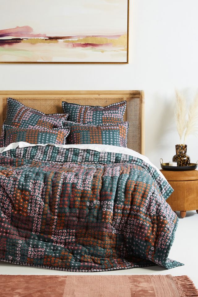 Printed Elsie Percale Quilt | Anthropologie