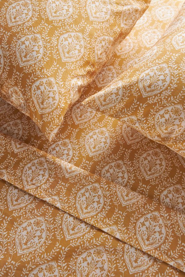 Slide View: 2: Organic Cotton Sateen Printed Sheet Set