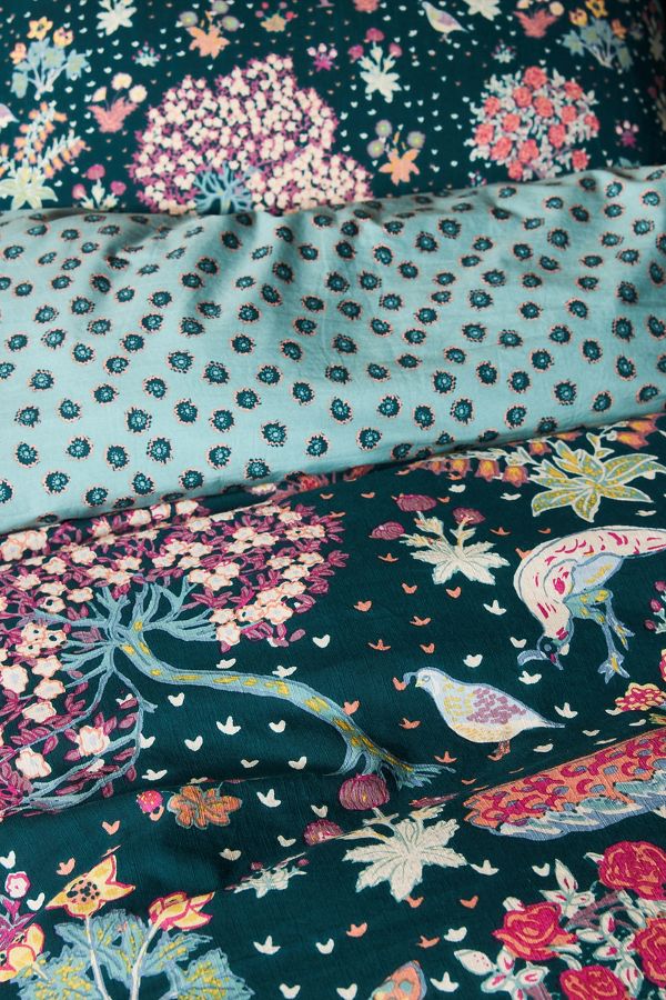 Slide View: 2: Darby Cotton Slub Printed Duvet