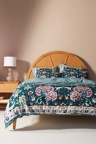 Slide View: 1: Darby Cotton Slub Printed Duvet