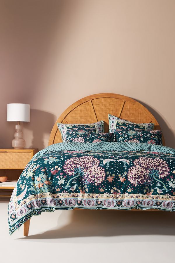 Slide View: 1: Darby Cotton Slub Printed Duvet