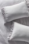 Thumbnail View 1: Organic Cotton Spa Sateen Ruffled Shams, Set of 2