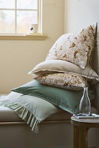 Slide View: 3: Organic Cotton Spa Sateen Ruffled Sheet Set