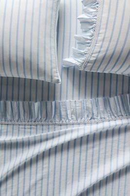 Organic Cotton Spa Sateen Ruffled Sheet Set