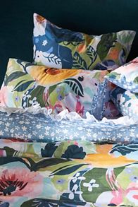 Slide View: 2: Marguerite Organic Sateen Duvet Cover