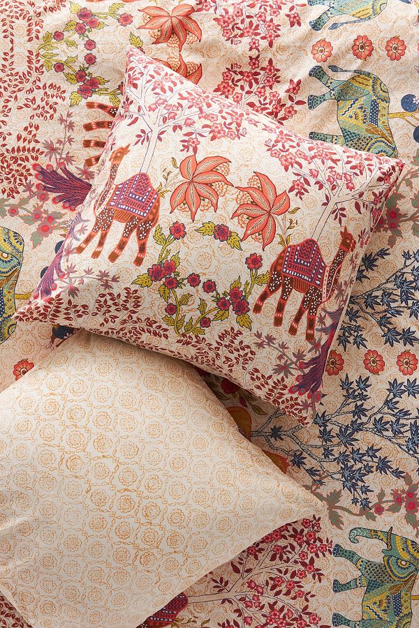 Slide View: 1: Matteo Cotton Slub Printed Euro Sham