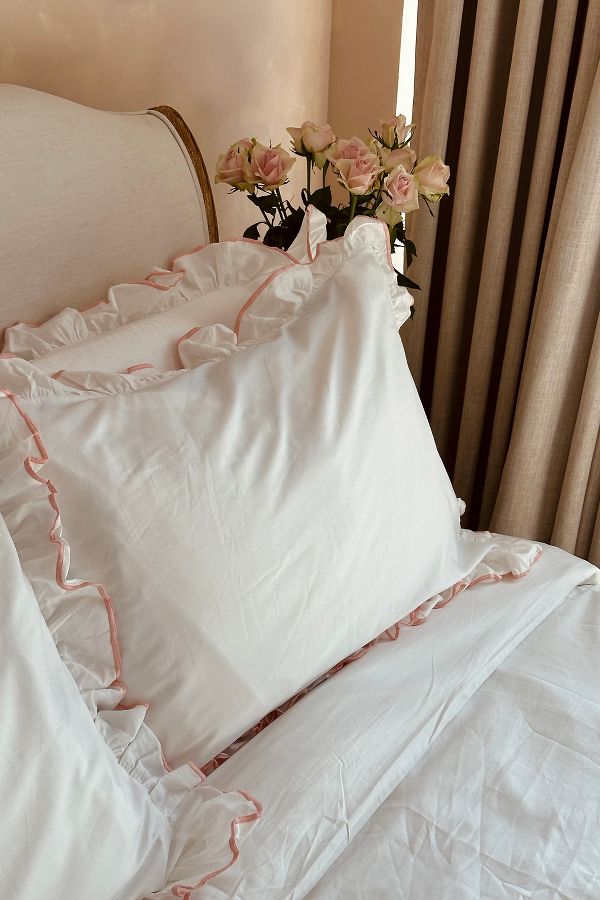 Slide View: 1: Sukun Provence Dusty Pink Cotton Sateen Bedding Set