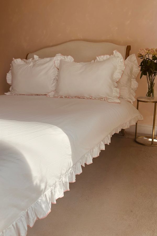 Slide View: 2: Sukun Provence Dusty Pink Cotton Sateen Bedding Set