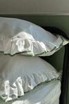 Thumbnail View 1: Sukun Provence Olive Cotton Sateen Pillowcase, Set of 2