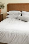 Thumbnail View 1: Dip & Doze Reversible Grey Stripe Organic Cotton Duvet Cover