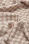 Thumbnail View 2: Piglet In Bed Mushroom Gingham Linen Duvet Cover