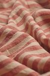 Thumbnail View 2: Piglet In Bed Sandstone Red Pembroke Stripe Linen Fitted Sheet