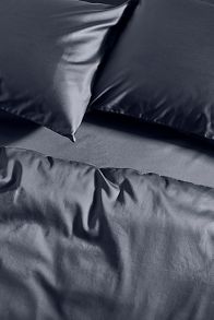 Slide View: 2: Bedfolk Ink Luxe Cotton Duvet Cover