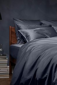 Slide View: 1: Bedfolk Ink Luxe Cotton Duvet Cover