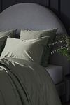 Thumbnail View 1: Bedfolk Moss Luxe Cotton Pillowcases, Set of 2