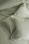 Thumbnail View 2: Dip & Doze Sage Edged Organic Cotton Sateen Duvet Cover