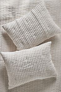 Slide View: 1: Jersey Channel-Stitch Quilt Pillowcases, Set of 2