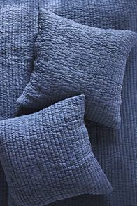 Slide View: 1: Cotton Jersey Channel-Stitch Quilted Euro Sham