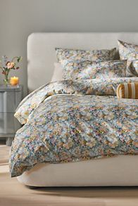 Slide View: 1: Leora Organic Cotton Percale Floral Duvet