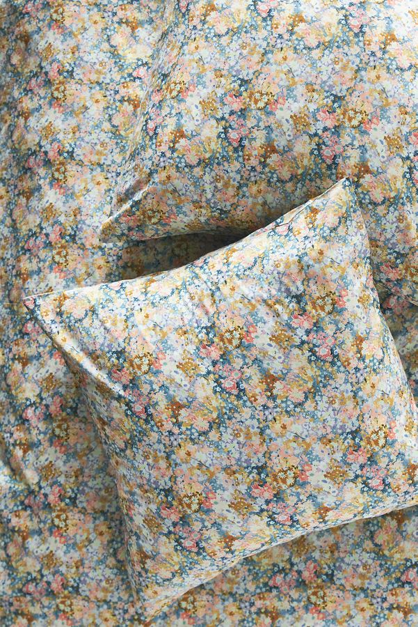 Slide View: 1: Leora Organic Cotton Percale Floral Euro Sham