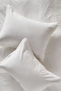 Slide View: 1: Taylor Organic Cotton Percale Embroidered Shams, Set of 2