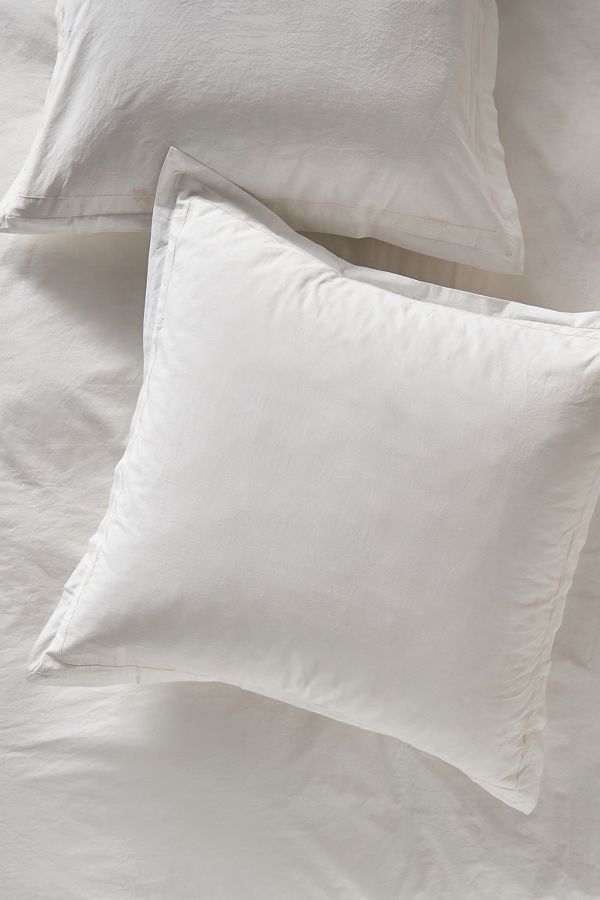 Slide View: 1: Taylor Organic Cotton Percale Embroidered Euro Sham