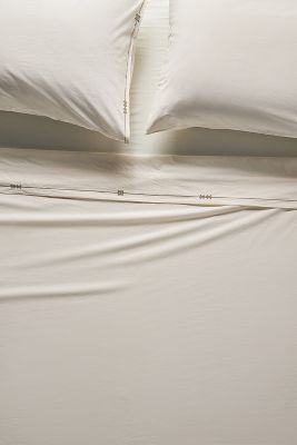 Taylor Organic Cotton Percale Embroidered Sheet Set​