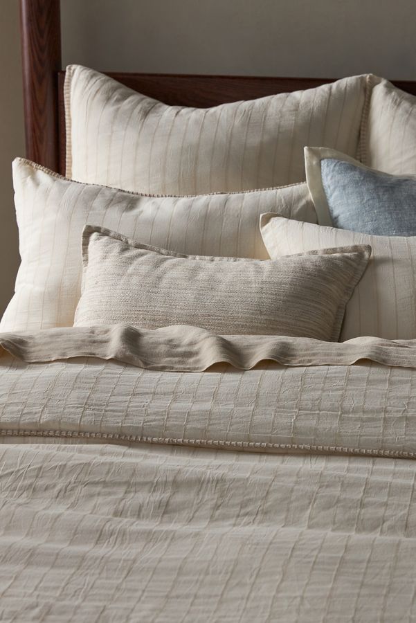 Slide View: 2: Neilly Cotton Striped Woven Duvet