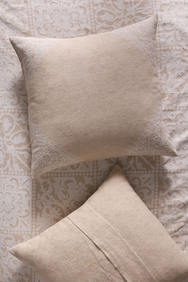 Slide View: 1: Avery Cotton & Linen Woven Euro Sham