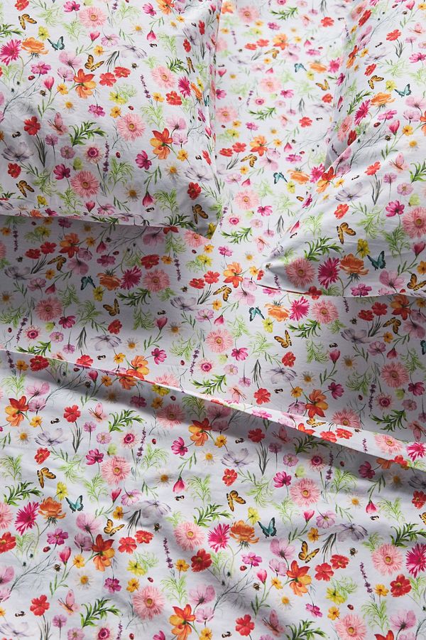 Slide View: 2: Maeve by Anthropologie Organic Cotton Sateen Printed Sheet Set