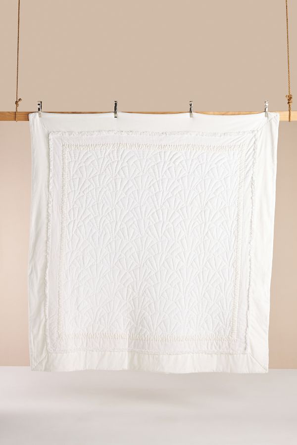 Slide View: 4: Gillian Plush Gauze Quilted Bedspread