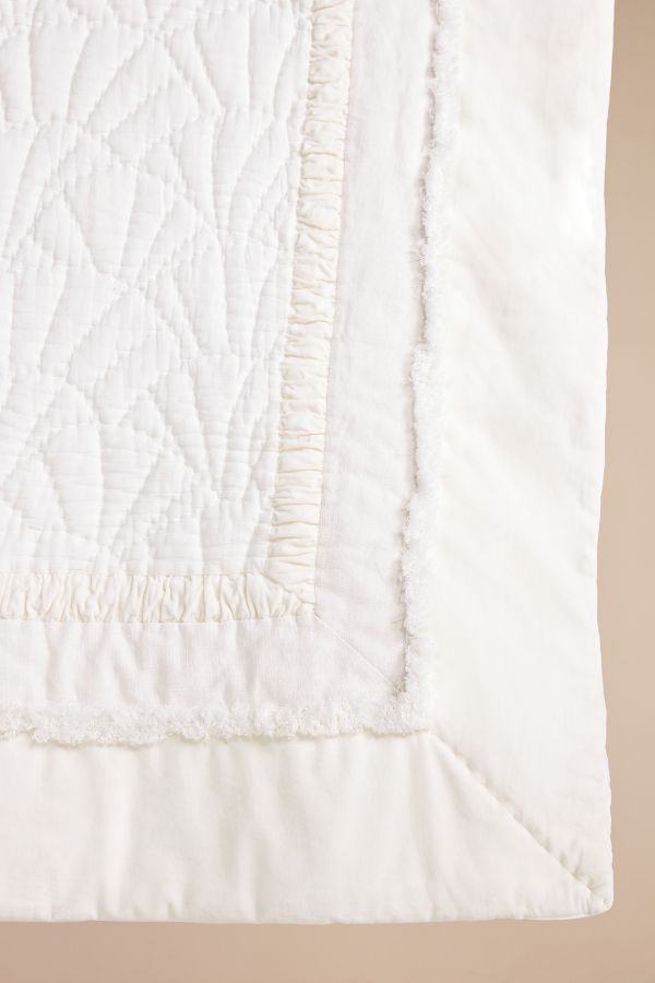 Slide View: 6: Gillian Plush Gauze Quilted Bedspread