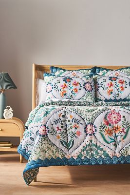 Theodora Embroidered Quilted Bedspread