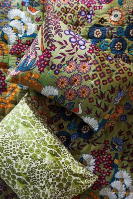 The Printed Textured Cotton Pillow Shams, Set of 2