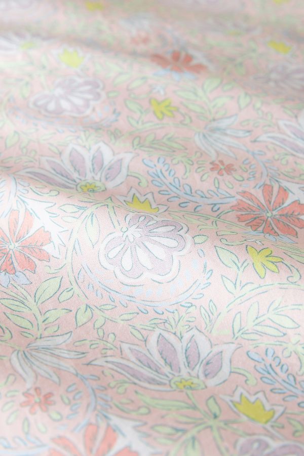 Slide View: 2: Organic Cotton Percale Printed Duvet Cover