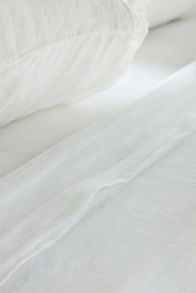 Slide View: 2: Washed European Flax Linen Sheet Set