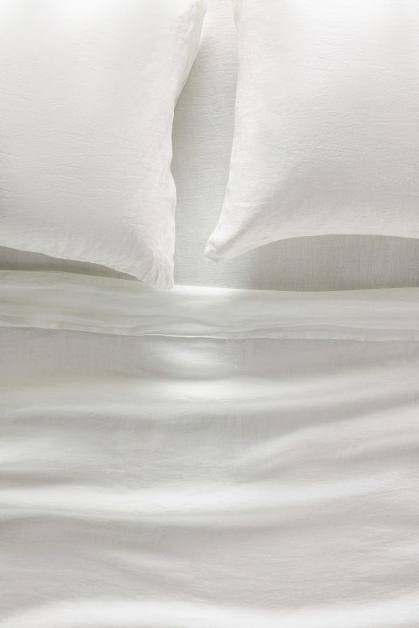 Slide View: 1: Washed European Flax Linen Sheet Set