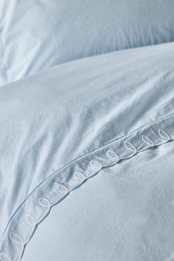 Slide View: 2: Maeve Looped Organic Percale Duvet Cover